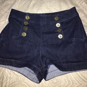 Express denim sailor shorts
